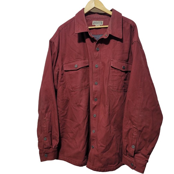 Duluth Trading Co Other - Duluth Trading Hanger Bender Fleece Lined Fire Hose Canvas Shirt Jacket Red 3XL